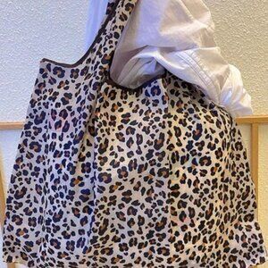 Leopard Print Shopping Tote Reusable Foldable